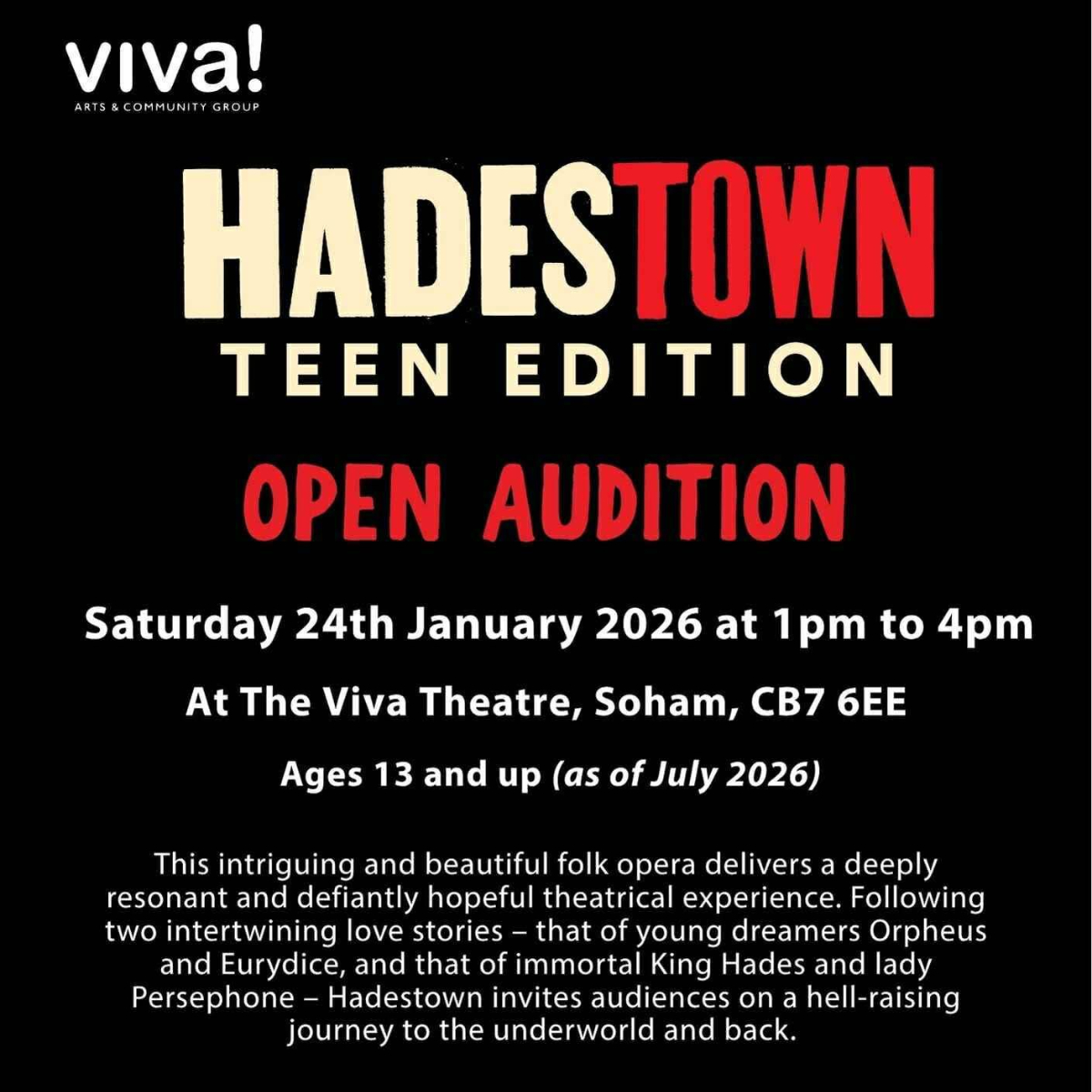 Hadestown - Teen Edition.